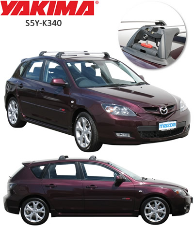 Yakima Whispbar Roof Racks Mazda 3 hatchback